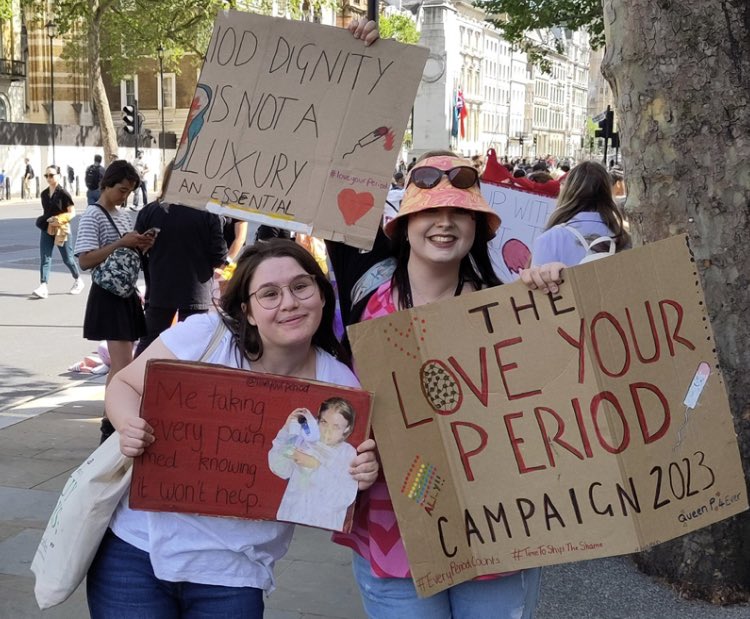 ❤️LYP are thrilled that we have become the big sisters of Wales, covering more than periods.

🎉Anyone can join the movement. 

🩸Here, volunteers Freya & Jess were marching through London representing Wales when LYP was co-hosting the #EveryPeriodCounts parade with @irise_int.