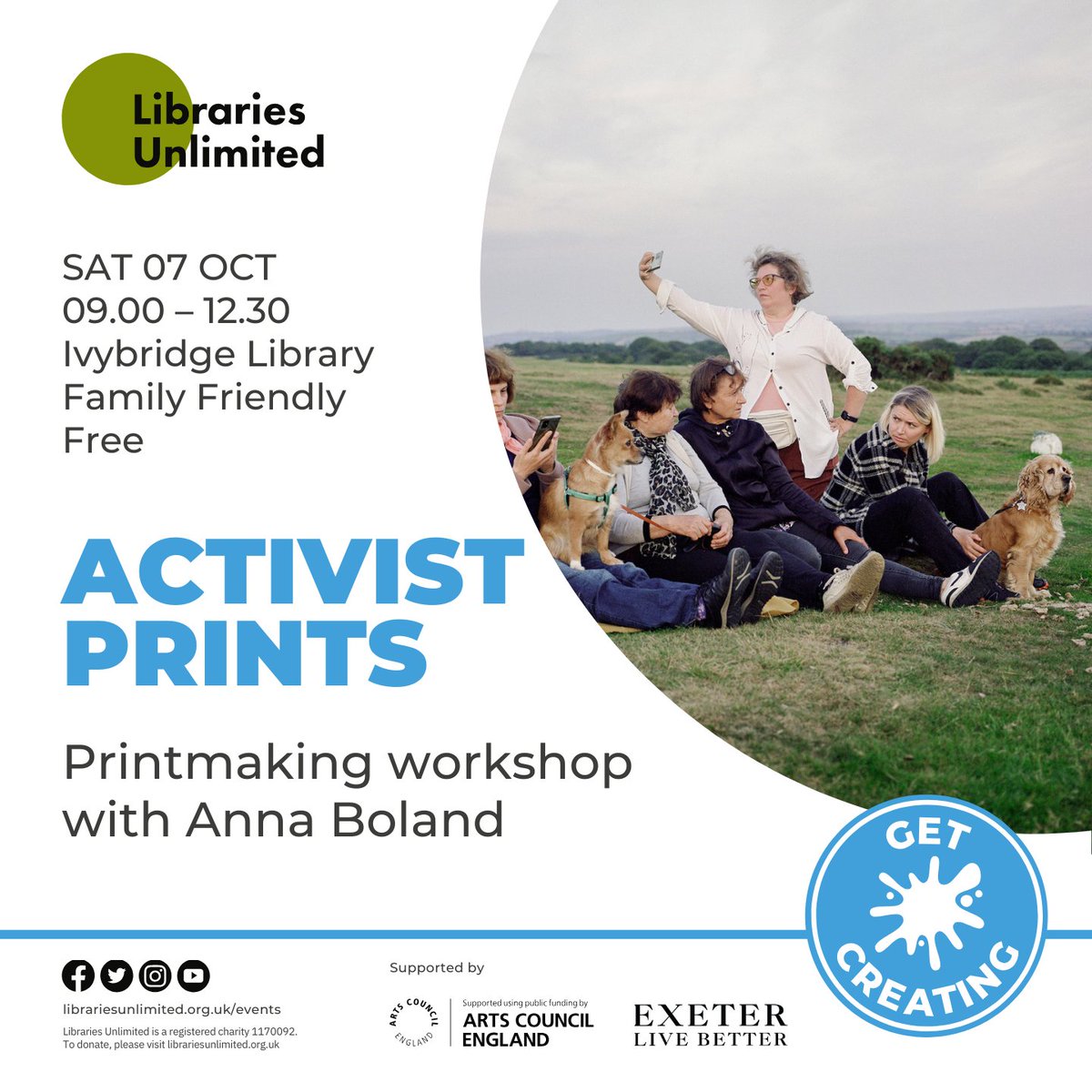 Libraries Unlimited (@librariesunltd) on Twitter photo 📣FREE Activist Print Workshop! 🇺🇦 🎨
📅 Sat 7th Oct
⏰9am - 12:30pm
📍@ivybridgelib
🆓 FREE - Just Drop In!
🗣️ Get creative as you try your hand at making activist prints inspired by the theme of sanctuary: librariesevolve.org.uk/events/activis… <a href="/ace_southwest/">Arts Council England, South West</a> <a href="/CounterArts/">Counterpoints Arts</a> <a href="/PlatformaArts/">Platforma arts</a> 📣FREE Activist Print Workshop! 🇺🇦 🎨
📅 Sat 7th Oct
⏰9am - 12:30pm
📍@ivybridgelib
🆓 FREE - Just Drop In!
🗣️ Get creative as you try your hand at making activist prints inspired by the theme of sanctuary: librariesevolve.org.uk/events/activis… <a href="/ace_southwest/">Arts Council England, South West</a> <a href="/CounterArts/">Counterpoints Arts</a> <a href="/PlatformaArts/">Platforma arts</a>