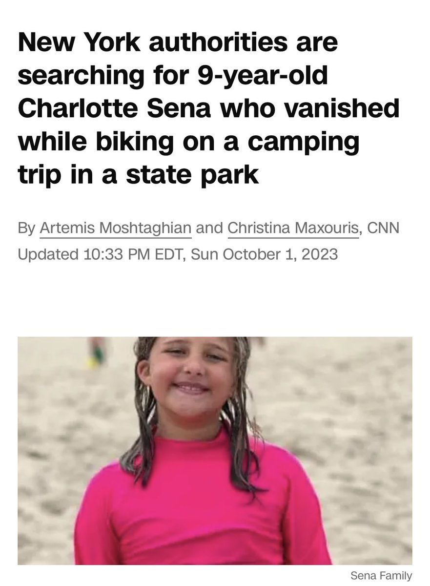 🚨👇🏽👇🏽👀🚨👇🏽👇🏽
#MissingChildAlert  #NewYorkState #FindCharlotteSena cnn.com/2023/10/01/us/…