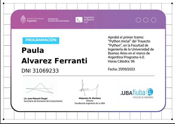 AlvarezFerrant's tweet photo. Hay algo que nunca te van a sacar... el conocimiento.
Uno más...esta vez "Python".
Un 2023 más que productivo.
Los próximos: Power BI, y Ciencia de datos en Python.
#Programación #Python #CienciaDatos #Data #Chubut #UBA #Fiuba #ArgentinaPrograma https://t.co/xvPvvpSujb