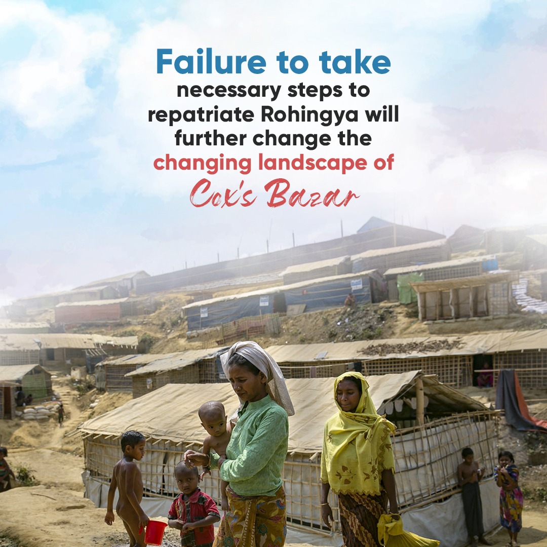 Failure to take necessary steps to repatriate Rohingya will further change the changing landscape of Cox's Bazar.

#GoAheadBangladesh
#rohingyaissue 
#Rohingya 
#joyjatra