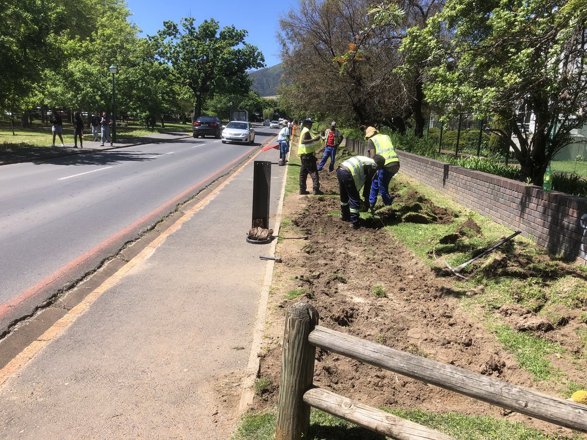 New stretch of NMT path in Van Riebeeck St near Boland College in Stellenbosch. Good bit of Network connection…
