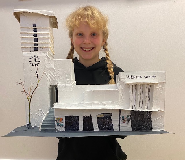 Polly created this model of @Surbiton Station - an important feature in her local environment - for homework. What features of your local environment do you appreciate? <a href="/FriendsOfSurbSt/">Friends of Surbiton Station</a> #surbiton #surbitonstation