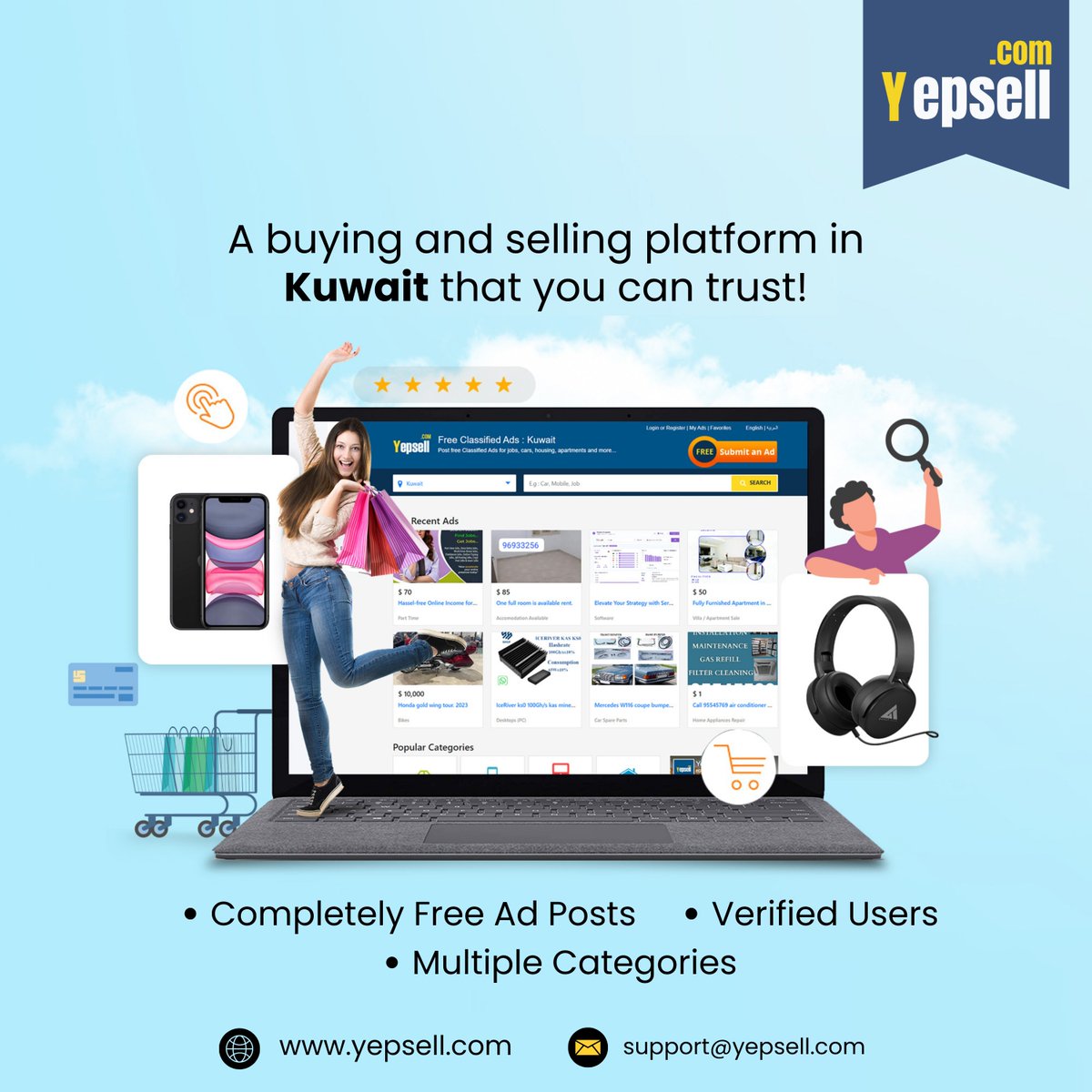 yepsellgroup's tweet photo. Are you looking for an authorized and reliable forum to buy or sell your commodities in #Kuwait?
#Yepsell can be your go-to choice!
Why wait? Try it today!
π https://t.co/0IagXVi1jW
βοΈ support@yepsell.com https://t.co/EvmIdLL5hh