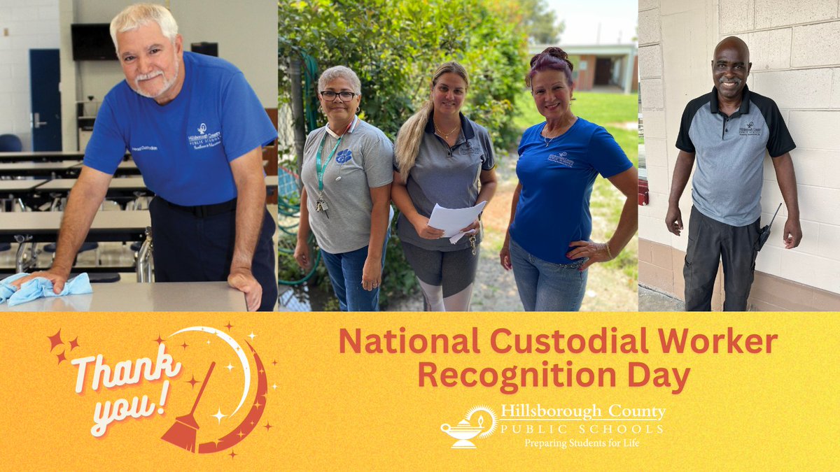 To our hardworking and passionate HCPS custodians, thank you! Today and every day is Custodian Appreciation Day. We recognize the hard work you put in daily to keep our buildings clean, safe, and healthy.