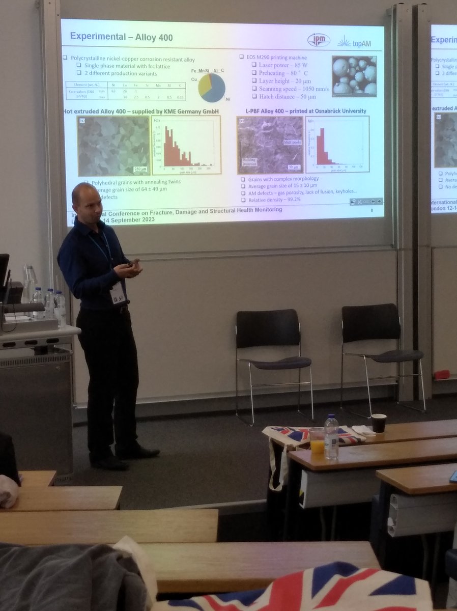 topAMproject's tweet photo. Last week Ivo Šulák presented at FDM2023 in London: High-temperature Fatigue and Creep Performance of AM NiCu-based Alloy and Fatigue lifetime assessment and crack propagation of AM Ni-based VDM 699XA #additivemanufacturing
#hightemperaturealloys #mechanicalproperties https://t.co/JwhpGW2r1G