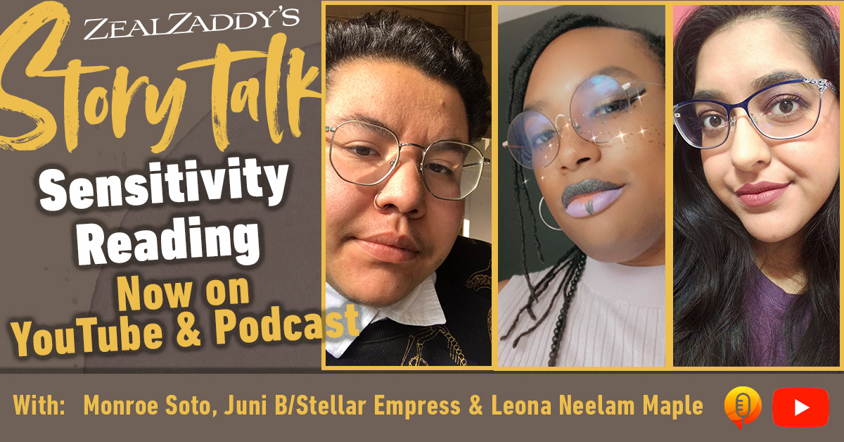 ZealZaddy's tweet photo. Just dropped StoryTalk “Sensitivity Reading” to YouTube and Podcast! With: @TheLeonaMaple @StellarEmpress @monroeroe98 
Vod: https://t.co/tFQtE5lq8w
Pod: https://t.co/BaLeTpfeSq

#TTRPG #DnD #DnD5e #RPG #Roleplaying #RoleplayingGames #Tabletop #criticalrole #SensitivityReader https://t.co/sT6CG4Px1h