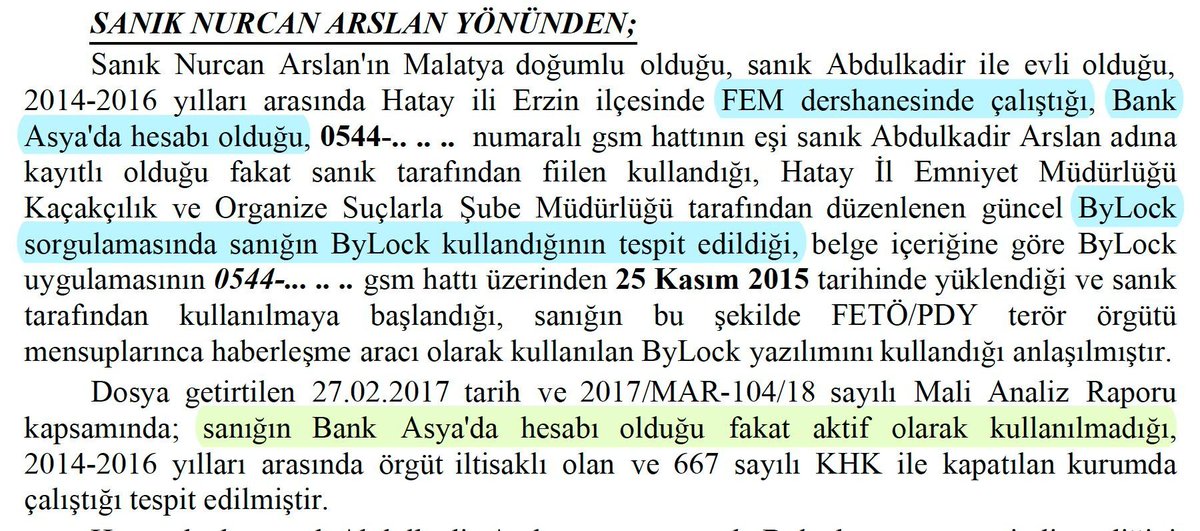 necdet_celik's tweet photo. FEM Dersanesinde çalıştığı
Bank Asya'ya para yatırdığı
ByLock indirdiği
suçlamalarıyla;

Abdülkadir Arslan 9 yıl 
Nurcan Arslan 6 yıl 3 ay hapis cezası aldı.

AİHM dedi ki; ''Bunlar suç değil, yargılama geçersiz''

Sonuç: 
Ana baba hapse kondu,
Türkiye6Kardeşe Ağlıyor