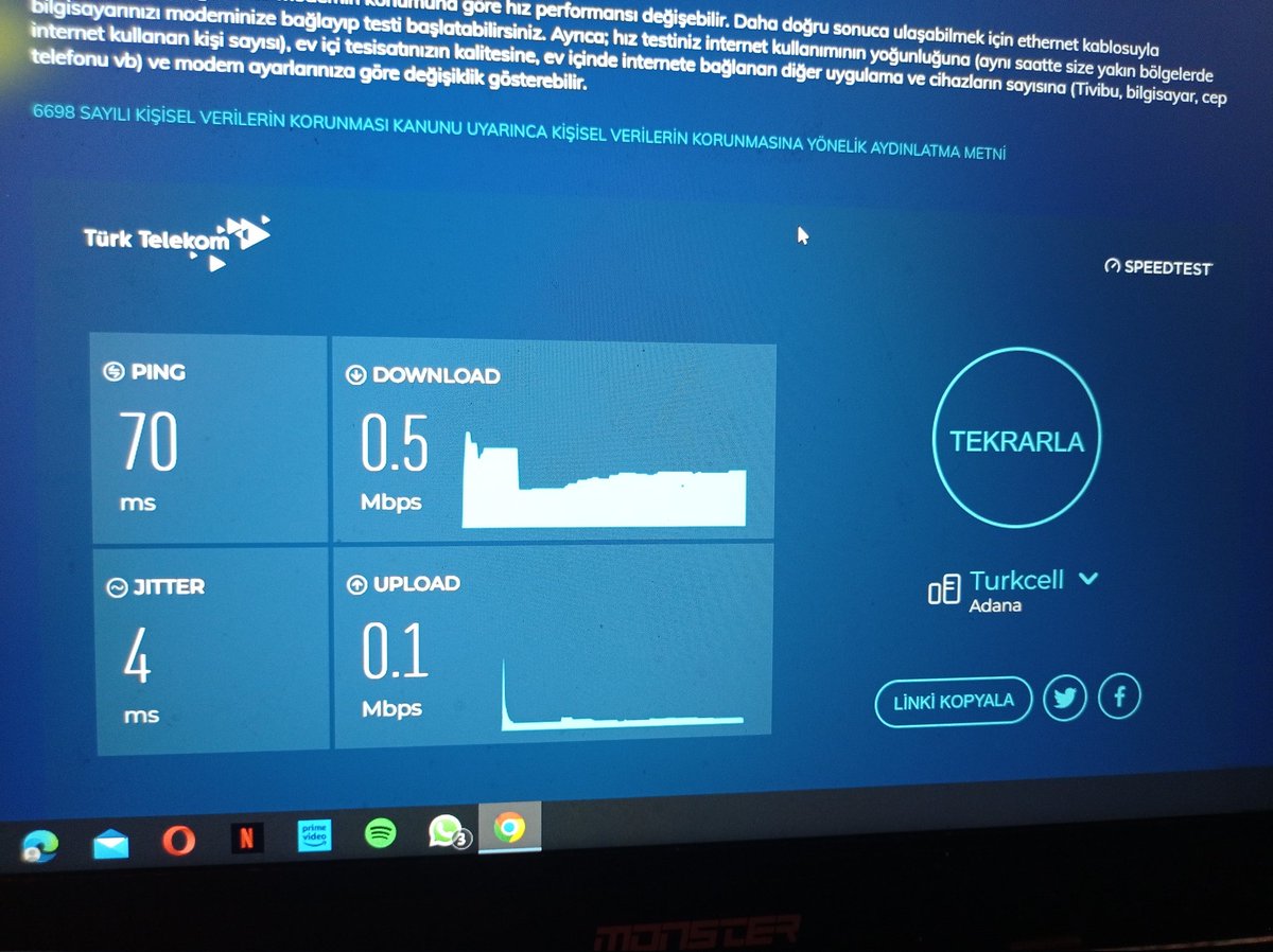 TK_1845's tweet photo. 2023 ün son ayları ve mükemmel hızlı internetim teşekkürler @TTDestek gelecek ay faturama zam yapmak isterseniz müşteriniz olduğumu hatırlarsınız. https://t.co/x7iPlbVBxy