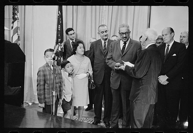 On this day in 1967, American lawyer and civil rights activist #ThurgoodMarshall was sworn in as an associate justice of the U.S. Supreme Court, becoming its first African American member.