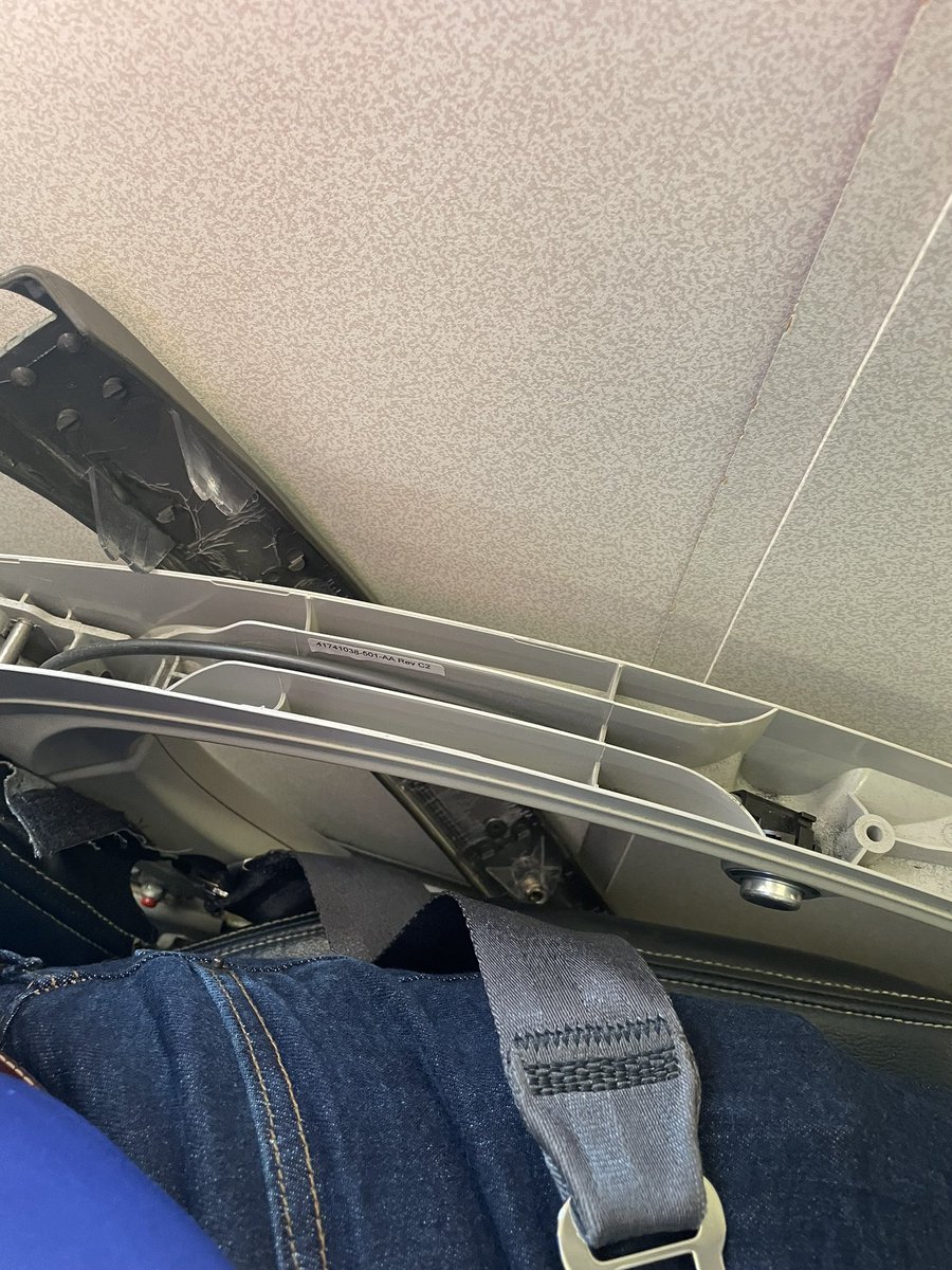 Had to put my <a href="/united/">United Airlines</a> seat arm together for my flight this morning. Definitely a first for me.