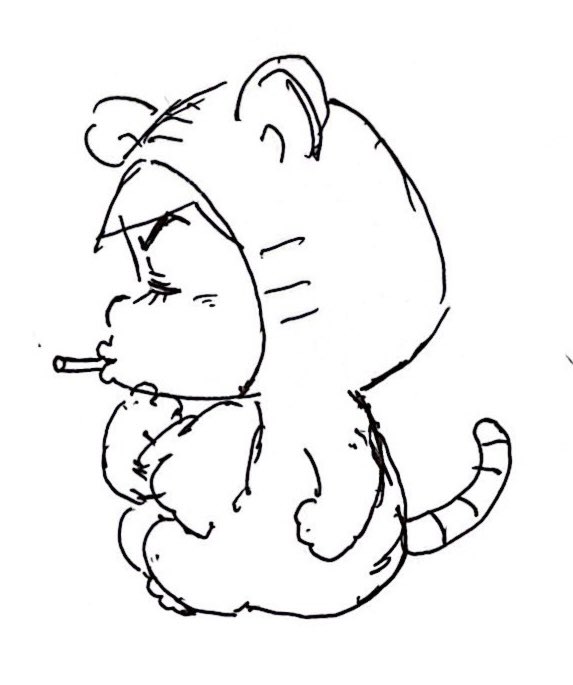 そいやこっちに載せてなかった
こないだのシガレット下書きです 
