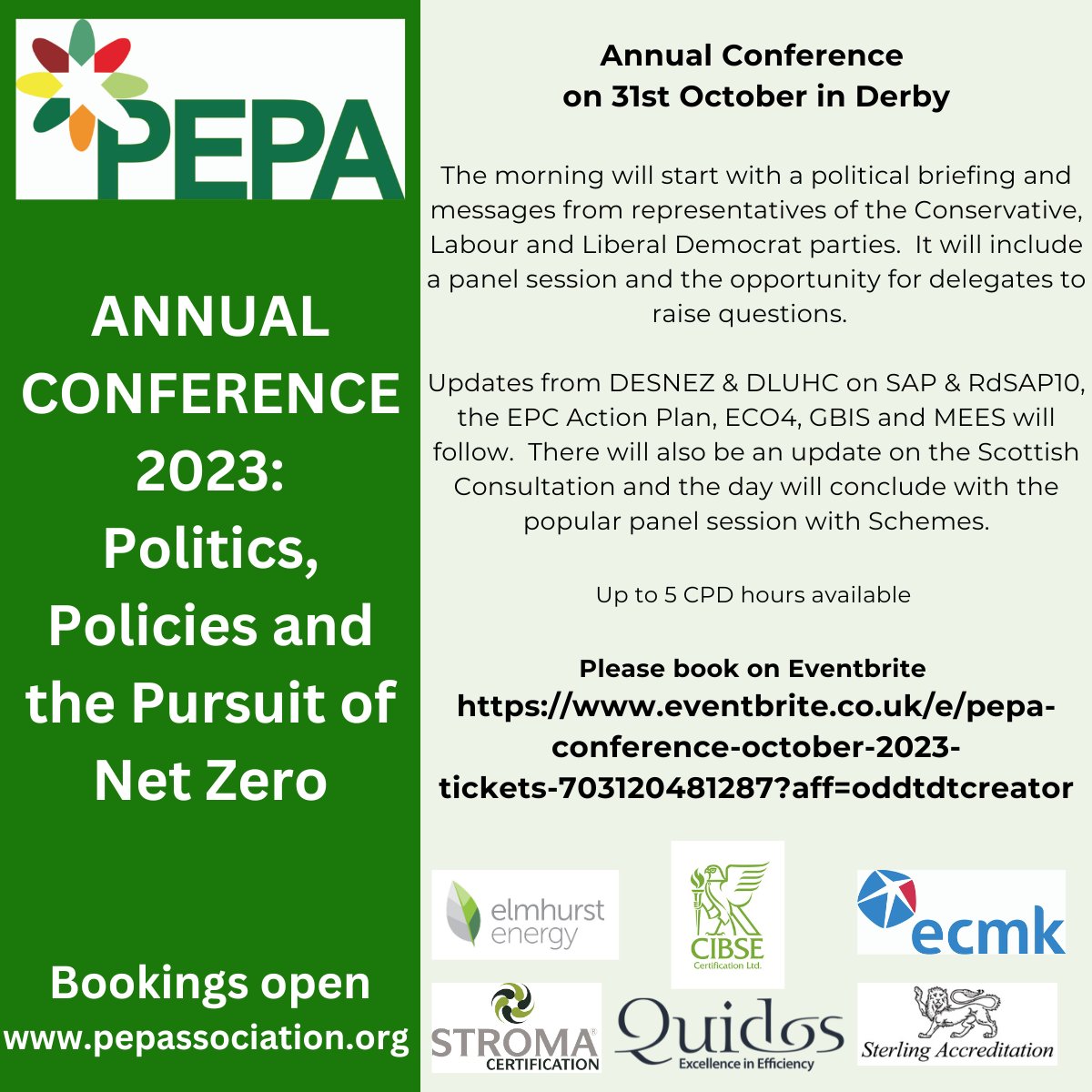Agenda announced for @PEPA_LTD Conference on 31st October - pepassociation.org #epc #energyassessor