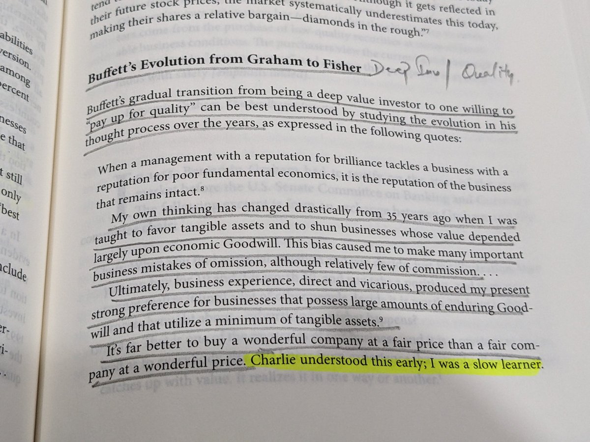 The Buffet's evolution.

#thejoysofcompounding 
@Gautam__Baid