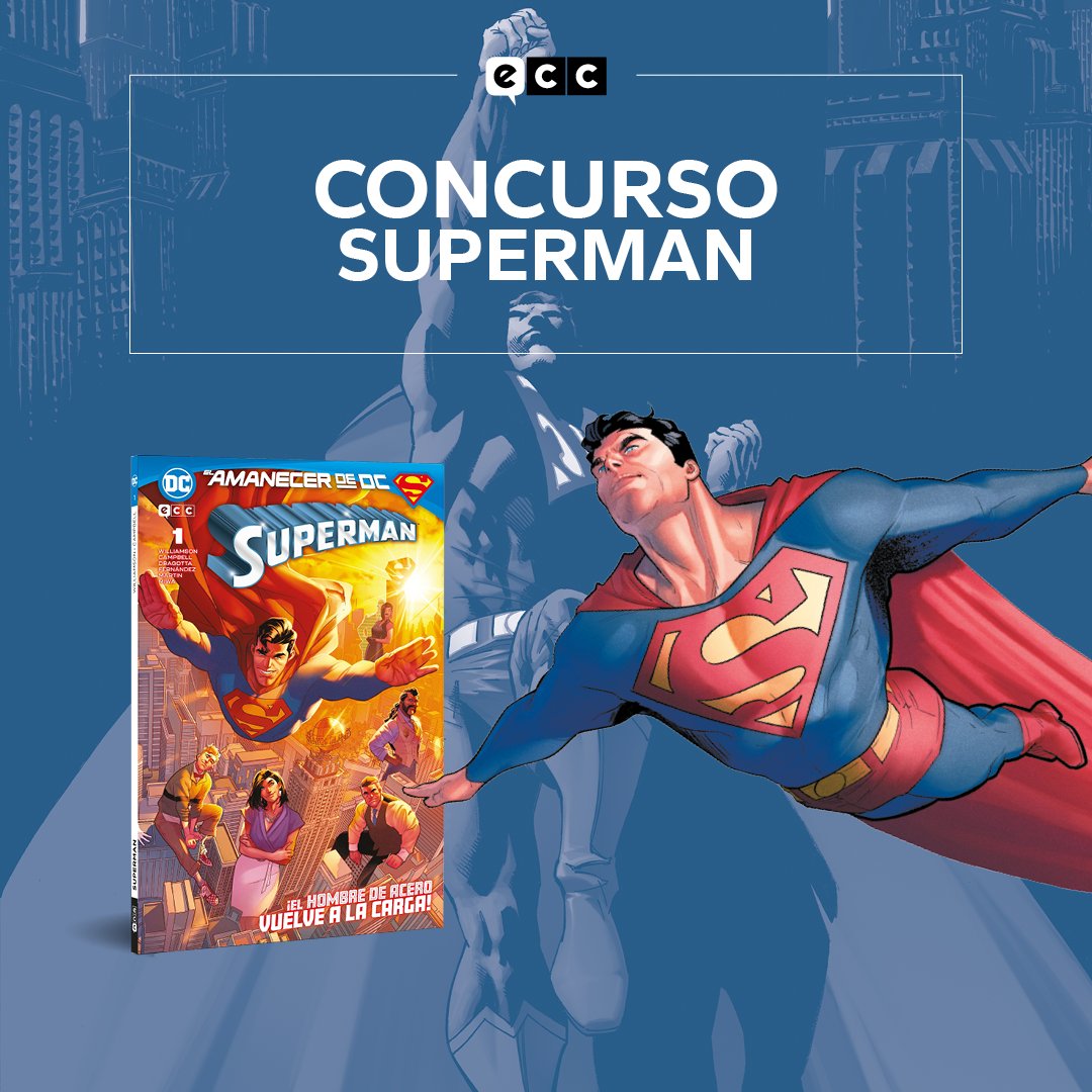 ¡CONCURSO #SUPERMANECC! Podéis ganar un pack formado por Superman 1/33, Supergirl: La mujer del mañana y La muerte de Superman. ¿Cómo participar?

1. Sigue a <a href="/eccediciones/">ECC Ediciones</a>
2. Haz RT a este tweet.
3. Responde: ¿Cuál es tu cómic favorito de Superman?