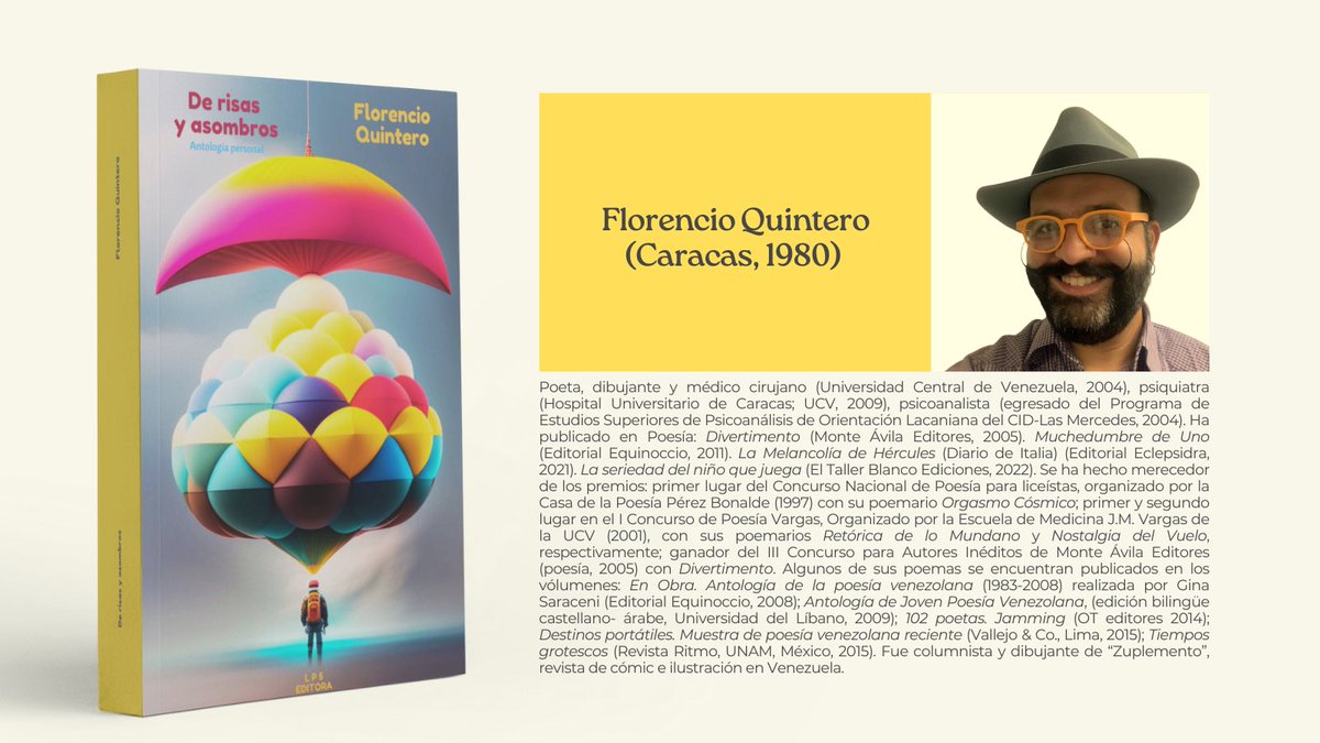 Novedad editorial: “De risas y asombros” Antología personal, del autor venezolano Florencio Quintero #poesia #poesiavenezolana #florencioquintero #lp5editora