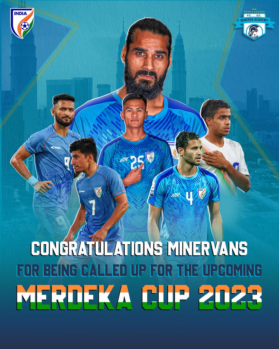 minervapunjabfc's tweet photo. ๐๐๐๐๐ ๐๐๐๐๐๐ ๐
Congratulations to our 6๏ธโฃ #Minervans for getting selected in the Indian National Team for the upcoming Merdeka Cup. ๐คฉ
#MAFC #Warriors #TheFactory #IndianFootball https://t.co/IFHA1keY91