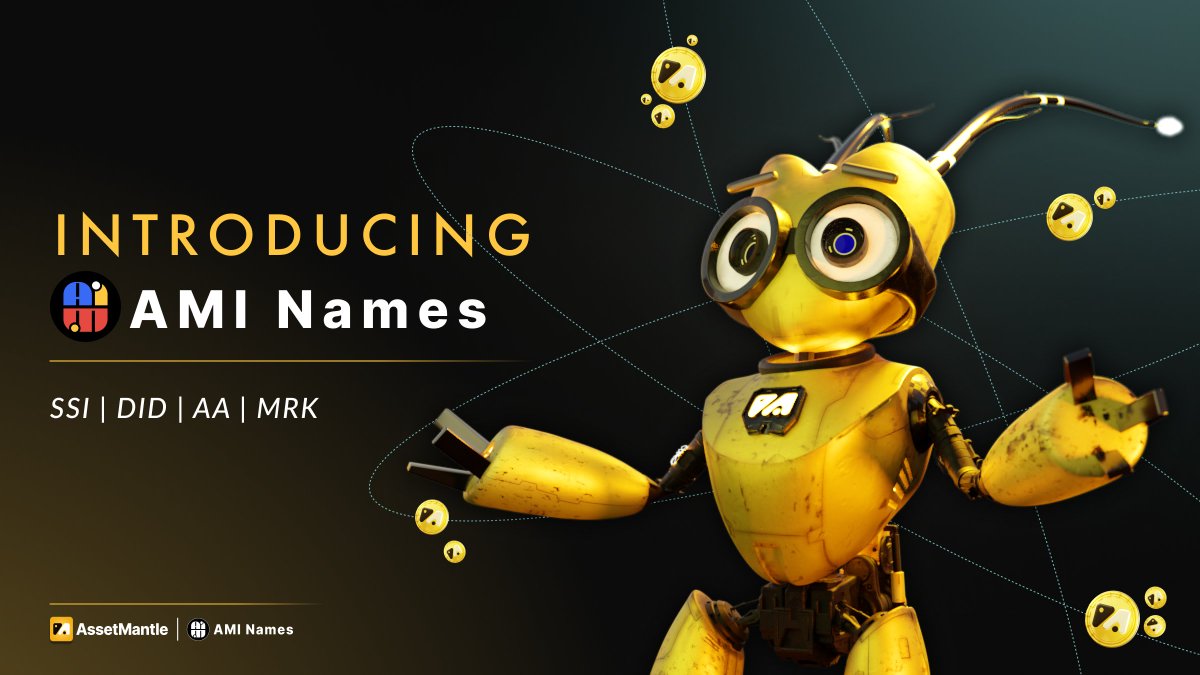 AssetMantle's tweet photo. 🌐 Cosmos's first Self-Sovereign Identity (SSI) #AMINames is here
AMI Name is your new never expiring Web3 Identity &amp; it is globally resolvable as a decentralized identifier (DID) 🌍 
It implements account abstraction (AA) &amp; is controlled via multiple rotatable keys (MRK)🔒

1/2 https://t.co/1RMUkagaox