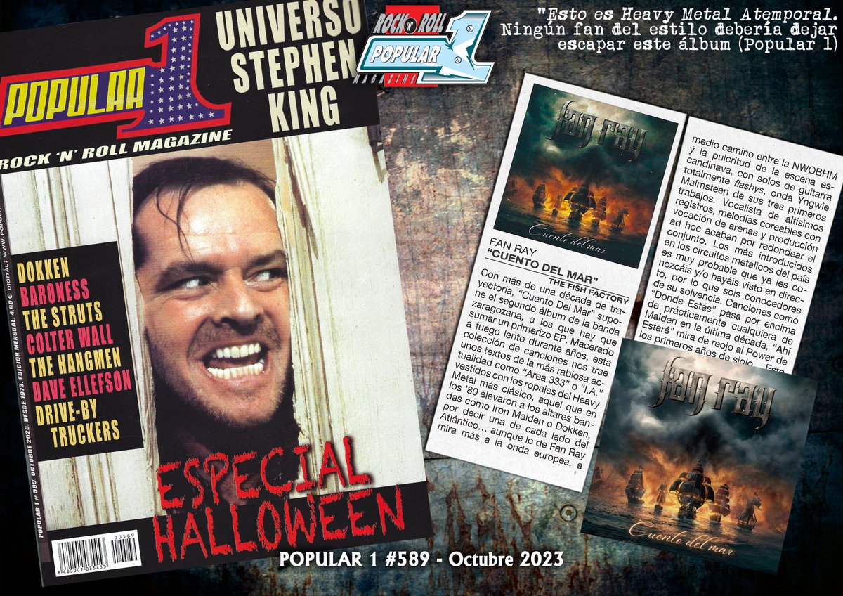 Comienzan a llegar las reviews del magnífico “Cuento del Mar” (TheFish Factory 2023), lo nuevo de FAN RAY. Abre fuego con las reviews nuestros amig@s de POPULAR 1 y no podía ser mejor!
“Cuento del Mar” dará mucho que hablar y si no al tiempo!