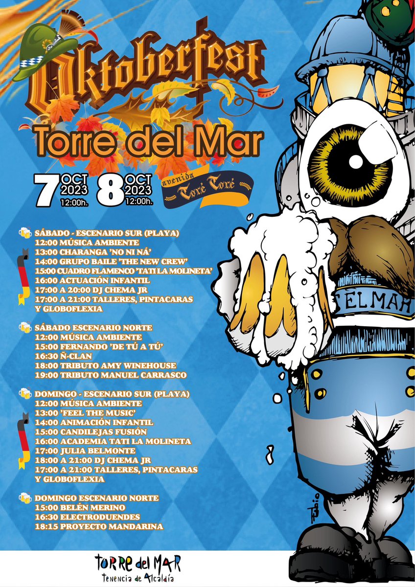 GIPMTM_'s tweet photo. ✅ Torre del Mar se prepara para vivir una nueva edición de su tradicional ‘Fiesta de la Cerveza’

•No faltarán como siempre la música, el buen ambiente, la gastronomía típica y la decoración en toda la zona.   
•#torredelmar https://t.co/Ppek8Bjbr8