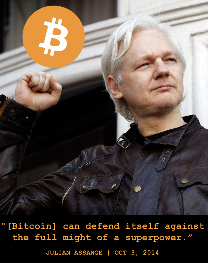 ✨ Wikileaks founder Julian Assange on the power of #Bitcoin at $300, exactly 9 years ago.