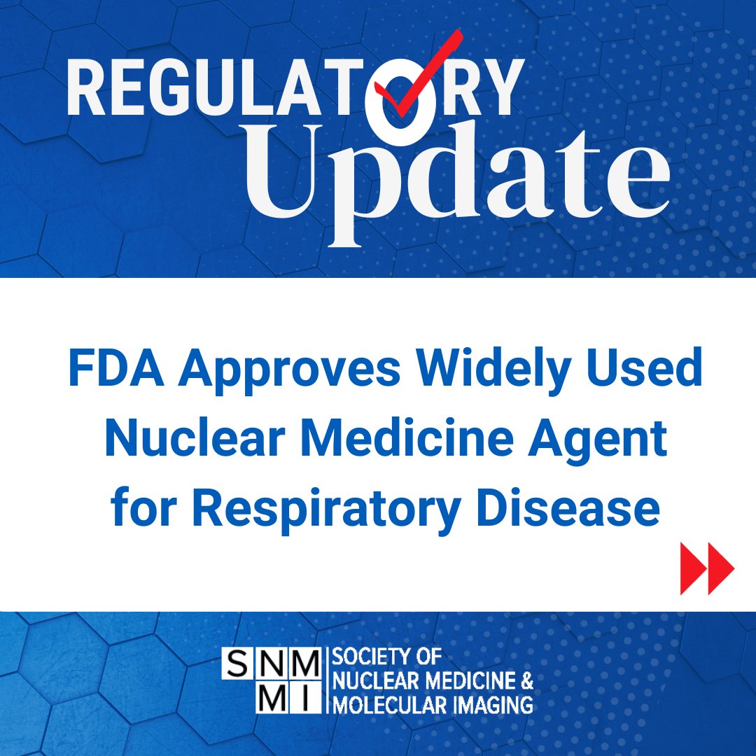 Breaking News: The FDA has approved the imaging agent Technegas for use in ventilation–perfusion (V/Q) studies to diagnose respiratory disease. ow.ly/zeo050PQMI3
#NuclearMedicine #LungDisease