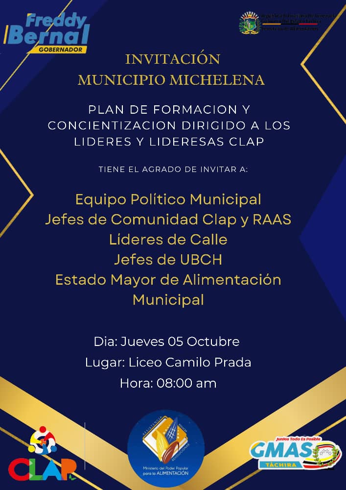 ManaClap's tweet photo. Siguiendo a Bolivar y Chávez instrucción y educación se llevará a cabo talleres de formación.Que se estará realizando este mes de octubre:
jueves 05, viernes 06 y sábado 07,Desde las 08:00 am
Lugar: Liceo Nacional Camilo Prada.
@freddybernalven 
@gmas_tachira https://t.co/VynKSCFsNr