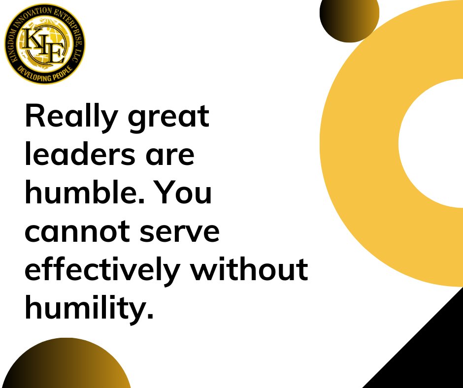 Leaders come in all shapes and sizes but the common thread that separates the good from the great is no doubt humility.  Humble leaders teach those they lead how to serve through their example of service to them.  
#kingdominnovation #developingpeople