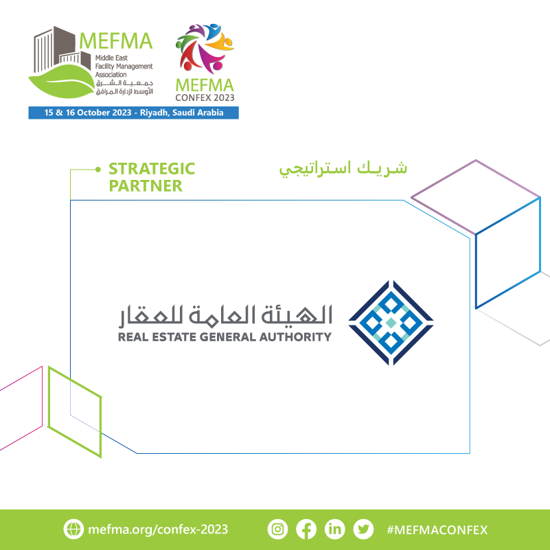MEFMA's tweet photo. ✳️We are excited to welcome Real Estate General Authority, as a Strategic Partner in MEFMA CONFEX 2023.

Register today:
https://t.co/PWIbjNDwa7

#MEFMACONFEX #MEFMA #facilitymanagement #Riyadh #SaudiArabia https://t.co/cF7UeFQTWq
