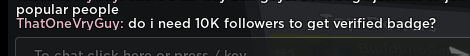 idelww's tweet image. #robloxdev #robloxverified #roblox #robloxugc do these people with the ads not realize there&apos;s more requirements other than 10k followers lmfao
I got friends with over 1m followers and no badge, do people really think it&apos;s THAT easy?
learn to read properly
en.help.roblox.com/hc/en-us/artic…