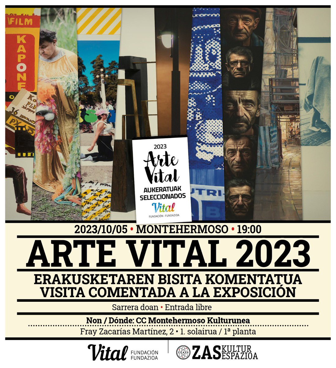 Visita guiada de los ganadores de Arte Vital 2023 en Montehermoso este Jueves a las 19:00
<a href="/vitoriagasteiz/">Vitoria-Gasteiz!</a> <a href="/ArteEmergente/">Convocatoria Arte</a> <a href="/culturavitoria/">Cultura Vitória</a> <a href="/artesplasticas/">Montserrat Gonzalez</a>