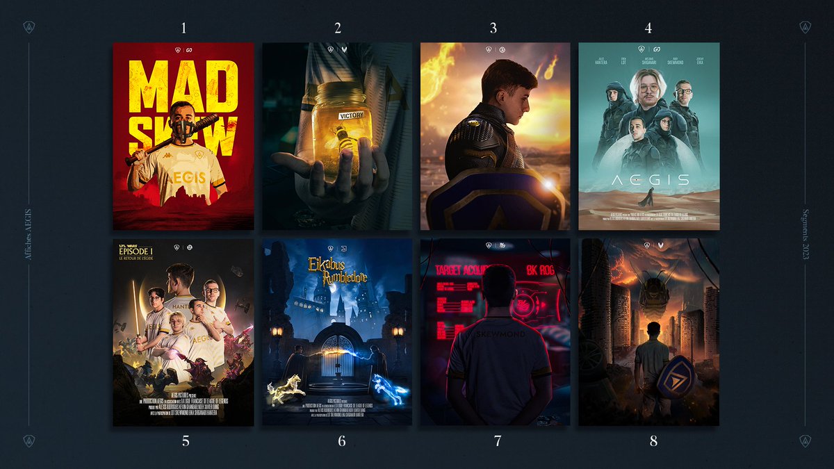 ⚪ CONCOURS : AFFICHE LFL 🟡

Pour fêter notre première année en LFL, on fait gagner à deux d'entre vous l'affiche de leur choix, format A4, A3 ou A2 !

Pour participer, c'est très simple :
- RT + Follow <a href="/Team_Aegis_/">AEGIS</a> 
- Répondre avec le numéro de l'affiche souhaitée

Tirage au