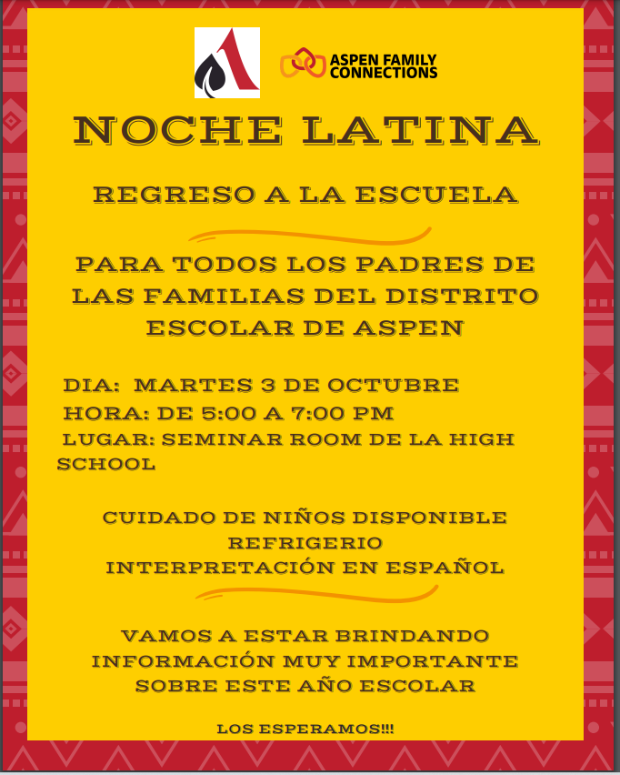 Únase a Aspen Family Connections para una noche informativa.