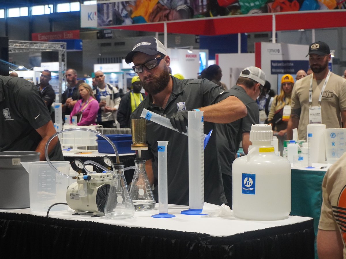 WEFTEC's tweet image. The #opschallenge lab event at #WEFTEC23 is in full swing! Good luck to all the teams.