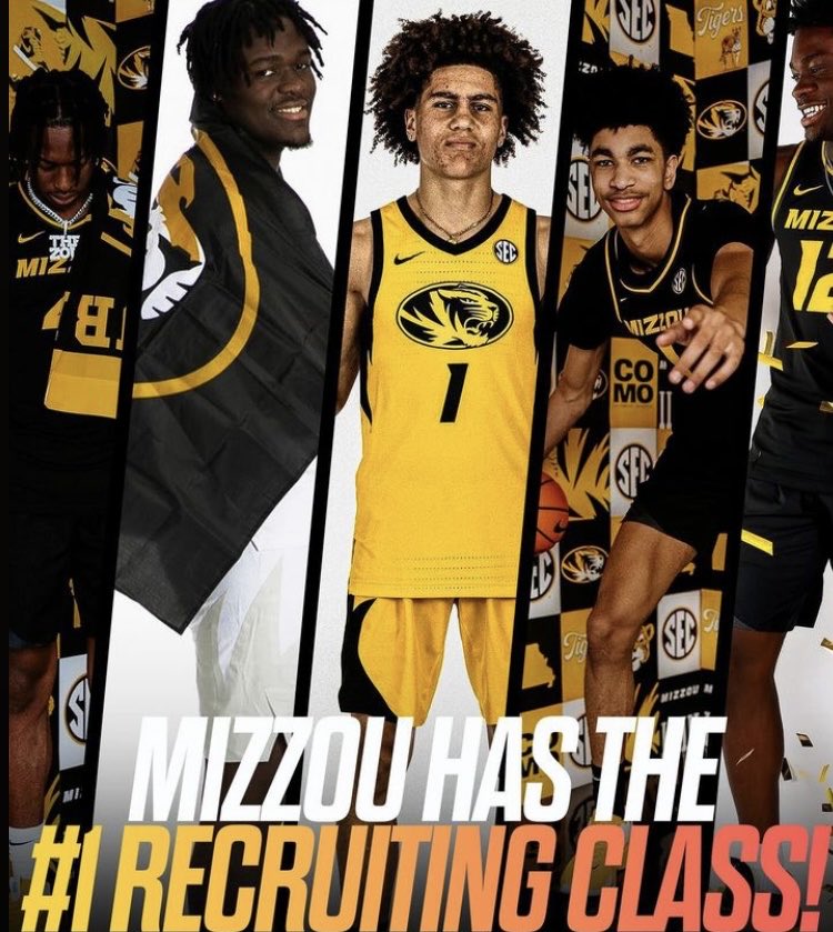 Missouri’s Fab 5💛🖤🐅 ⁦@annor2024⁩ @marcusallen_
⁦@Tr3ntB21⁩ ⁦@To_Barrett⁩ ⁦@nlmbpeyton⁩                        #1 Recruiting Class and more to come!  MIZ