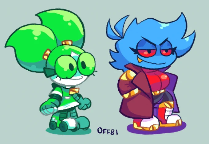 Chibi Tess n Derrie for funsies! 