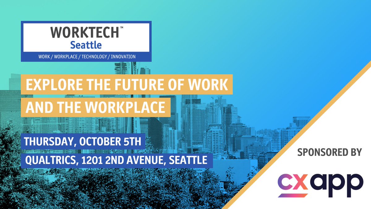 The countdown to @WorktechEvents Seattle has officially begun! Join Brandi, Evan and Matthew in the Emerald City this week to discover the latest in workplace experience – use our VIP code to get 20% off your ticket: hubs.la/Q0240tcR0 

#WT23Seattle #WORKTECH23Seattle