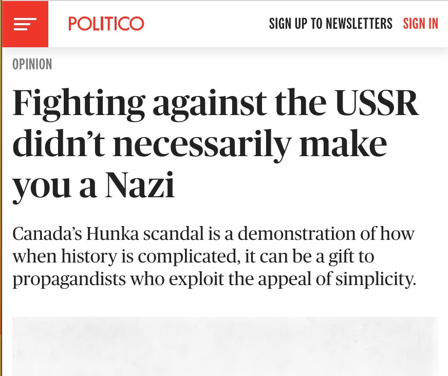 freedomrideblog's tweet photo. According to @KeirGiles and @politico Holocaust revisionism is now ok, all to save the collective west in their proxy war against Russia. 
Just to be clear, Ukrainians who fought against the USSR were Nazis. Period.

HT @AlanRMacLeod 

https://t.co/c8HvvR6LYv https://t.co/mutEyVBGNN