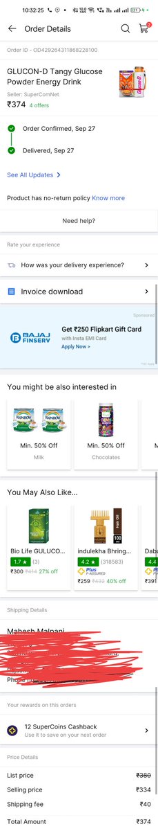 MaheshM51331479's tweet photo. Flipkart is a complete scam after the return period. They remove their offers don't trust them they can send u rin instead of phone in their big billion days stay safe from these fraudsters 
#flipkartscam #fraudflipkart
#boycott_flipkart
@flipkartsupport https://t.co/630VcwCst2