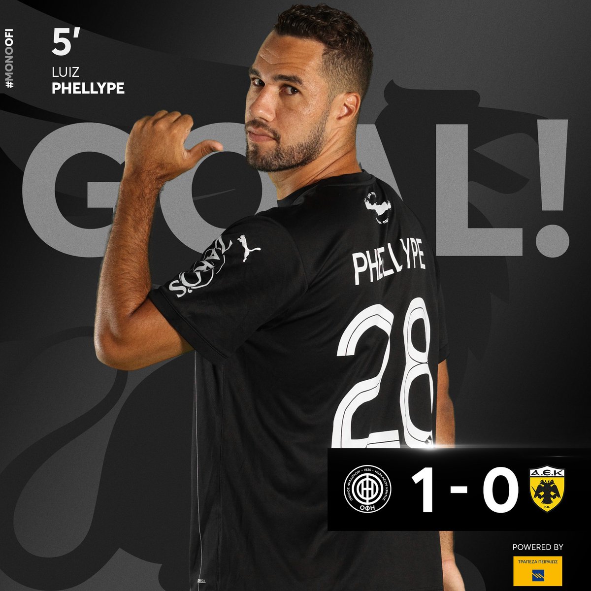OFI_Crete's tweet photo. GOOOAAAL! 🔥
⚽️ Luiz #Phellype
#ofiaek #oficretefc #oficrete #ofifc #slgr #matchday7 #greece #football #crete #monoofi https://t.co/MbOtbSout5