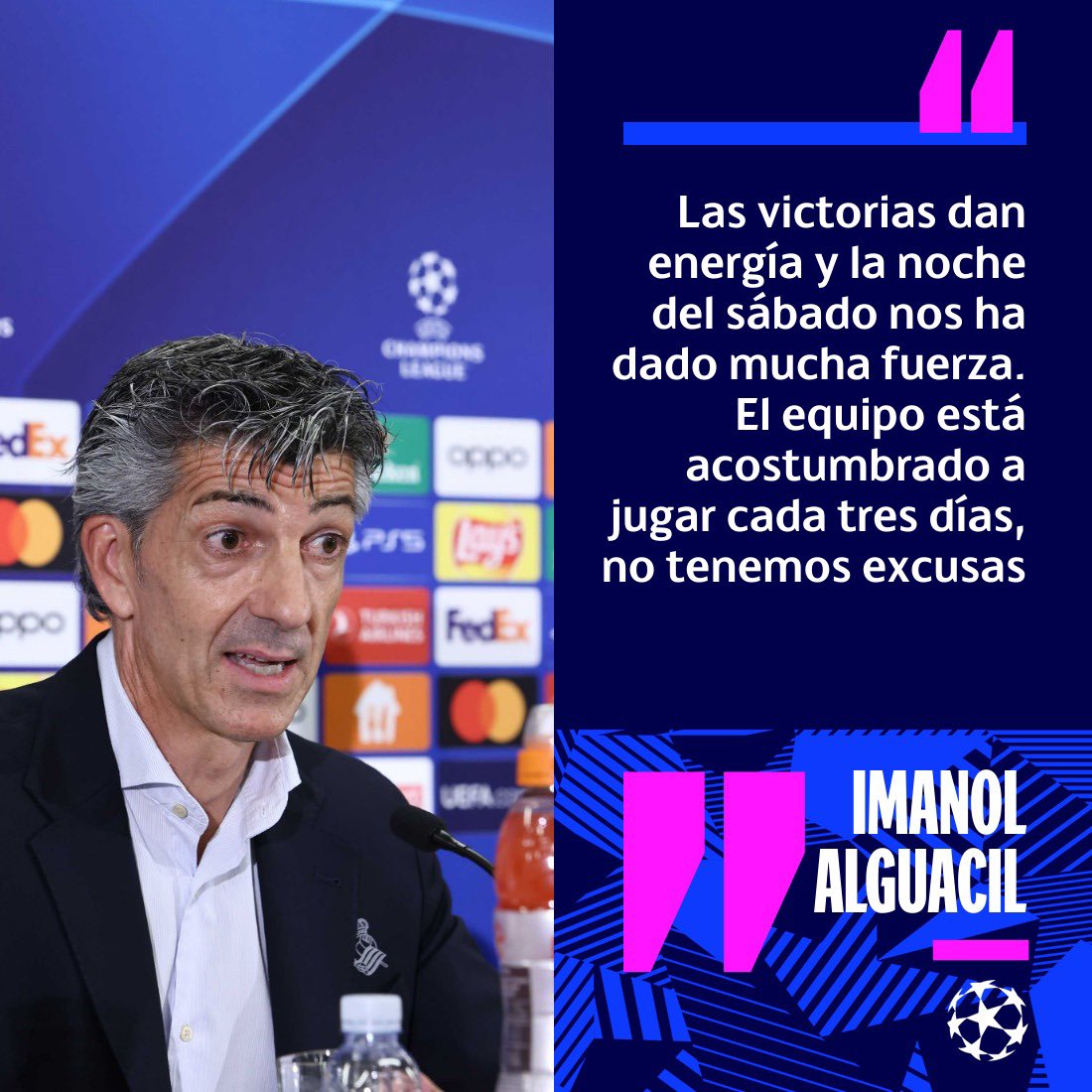 RealSociedad's tweet photo. 🔋 Las victorias dan energía 💪

#UCL | #WeareReal https://t.co/IYfEkZjJum