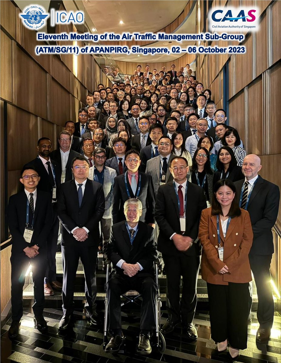bunkongnov's tweet photo. That’s a big one after a while. The 11th Meeting of Air Traffic Management Sub-Group (#ATM/SG/11), 2-6 Oct 2023, #Singapore @icao #APAC https://t.co/HsHmBRpiCN