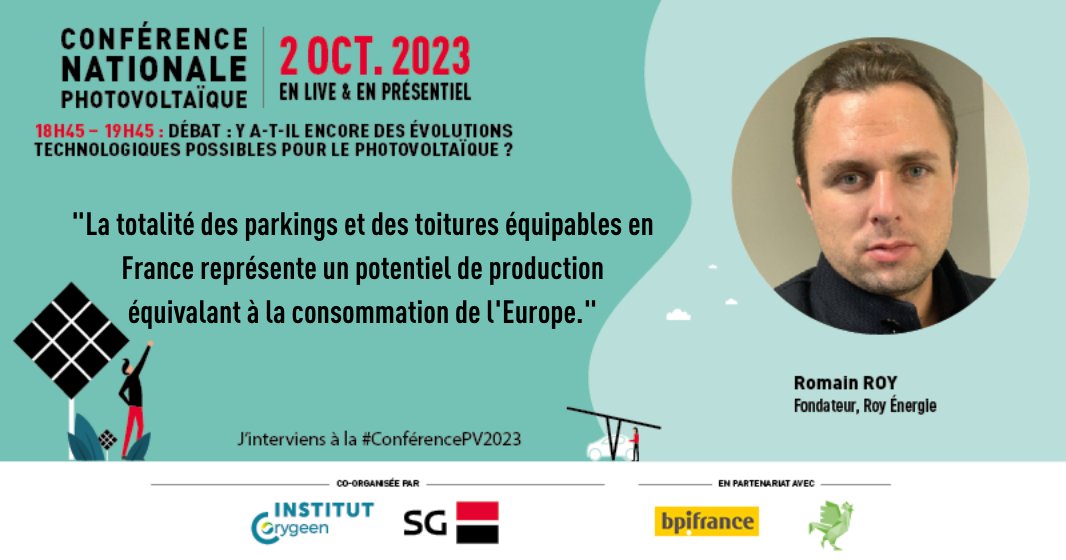 💡 Nous retrouvons Romain Roy, Fondateur du Groupe Roy Énergie lors du débat : y a-t-il encore des évolutions technologiques possibles pour le photovoltaïque?

SG Bpifrance Le Hub La communauté du Coq Vert ZIA AGENCY

#ConferencePV2023 #energiesrenouvelables #innovations #solaire