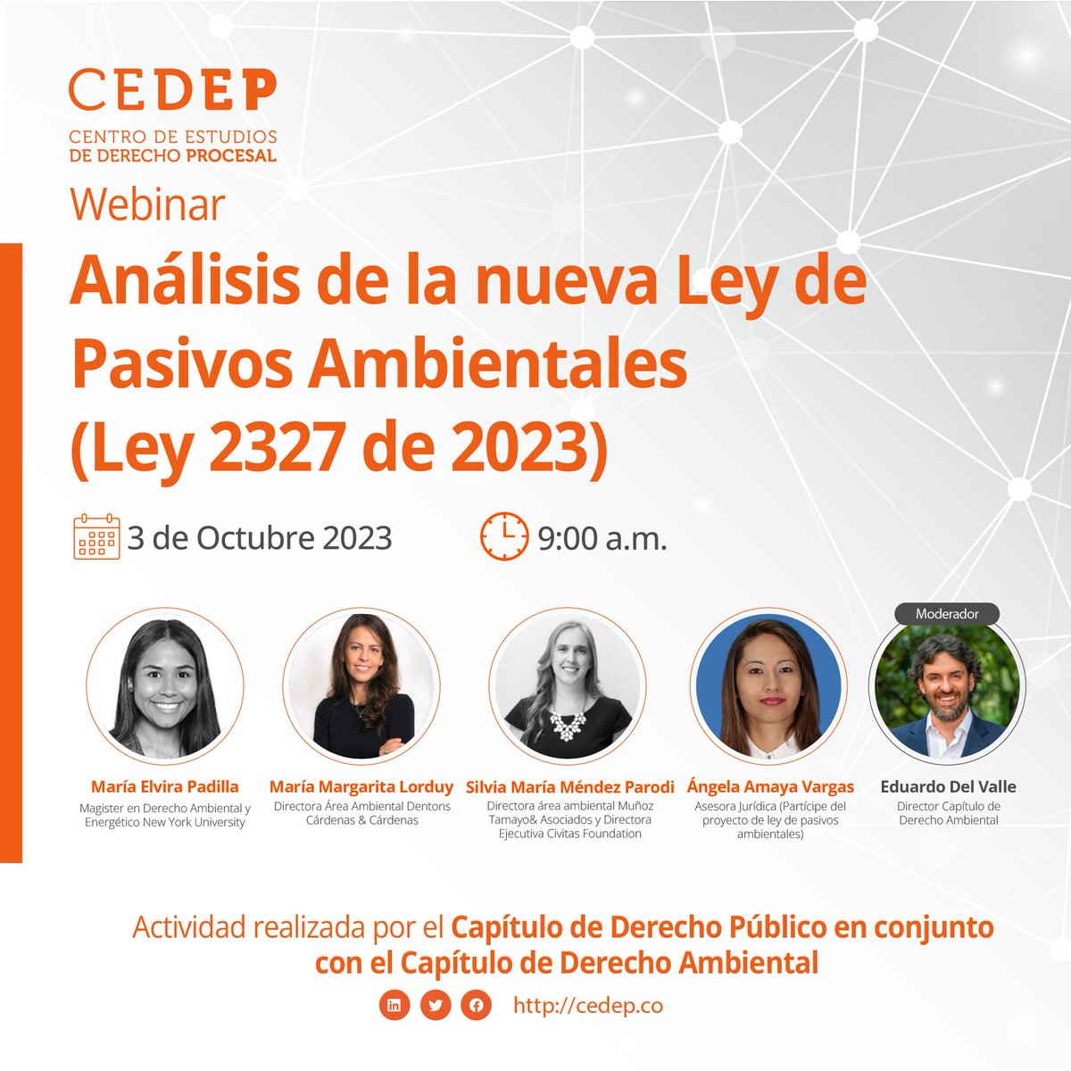 CedepCol's tweet image. ¿Te interesa conocer más sobre la nueva legislación ambiental? Entonces, no te puedes perder nuestro webinar de mañana. Te explicaremos qué es un pasivo ambiental, cómo se aplica la ley y por qué es importante.

Registro aquí: lnkd.in/eP26UVTU

#Cedep