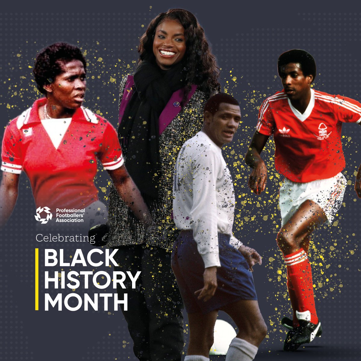 PFA's tweet photo. 📢 October is Black History Month, and we're kicking it off with a celebration of English football's incredible heritage! 🙌⚽
This year, our focus will be on two important themes: #BeforeWindrush and #SalutingOurSisters
🌟 Keep an eye out for stories honouring legends like Arthur Wharton, Donald Bell, Jack Leslie, Rachel Yankey and Mary Philip, whose contributions have shaped the game we love.
#BlackHistoryMonth #BHM2023