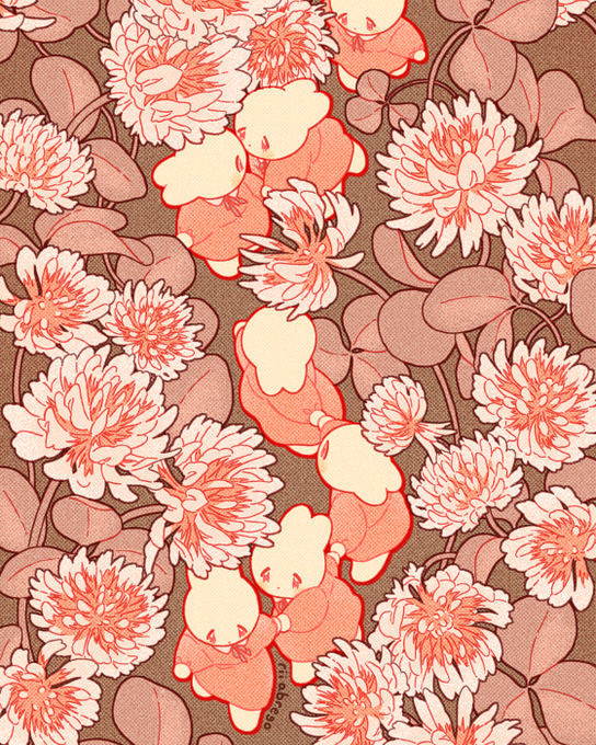 white clover (wallpapers and prints below!) 