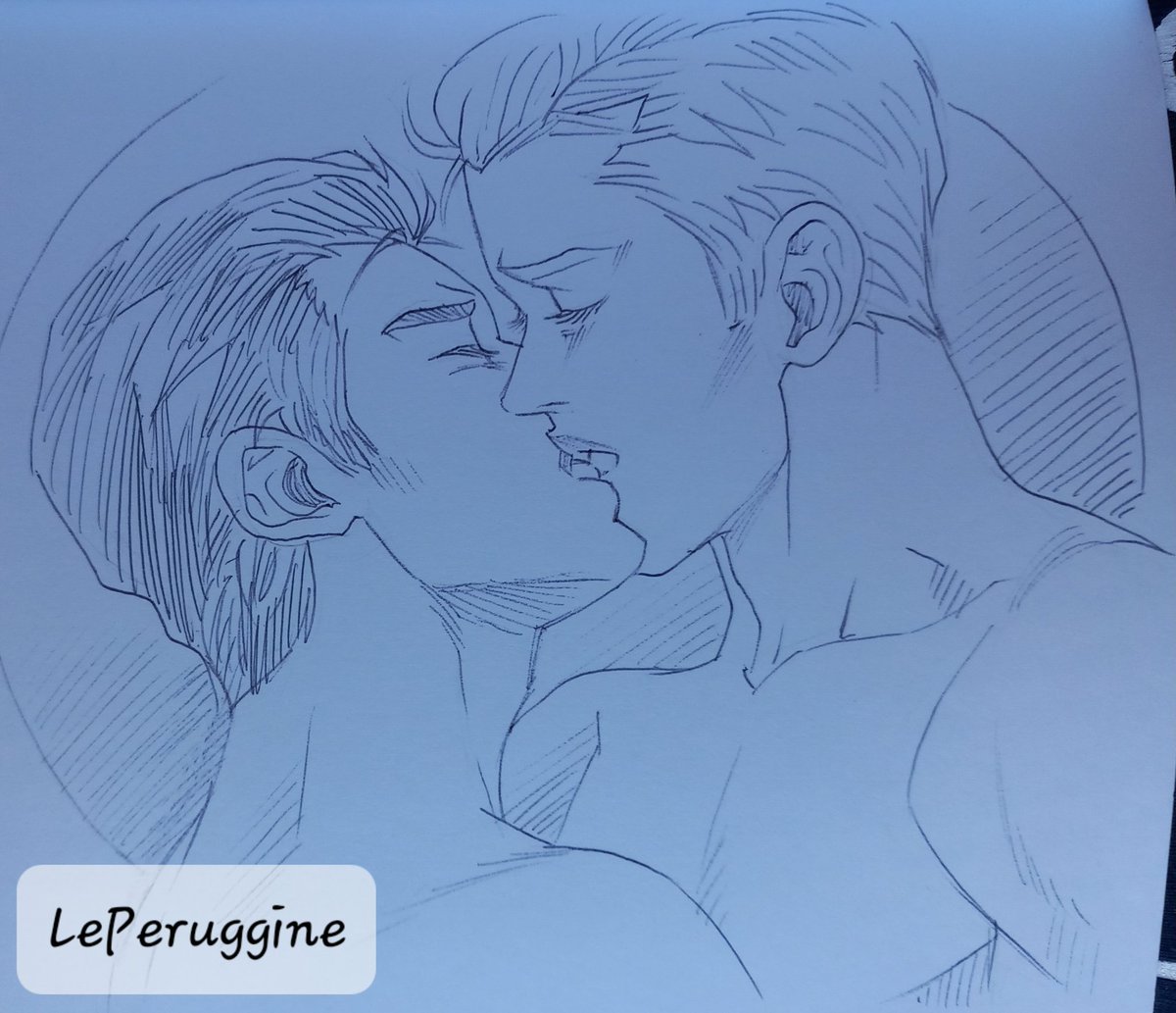 Reinhard and Cipriano again. ❤️
.
From original story 'Oltre la Cenere' setting in World War 2 
.
.
#sketch  #art #draw #original  #originalcharacter #kiss #gay #yaoi #romancemm #illustratedbook #gayromance #historical #ww2