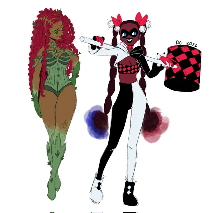 Happy #blacktober  Here's my harlivy art from last year! 