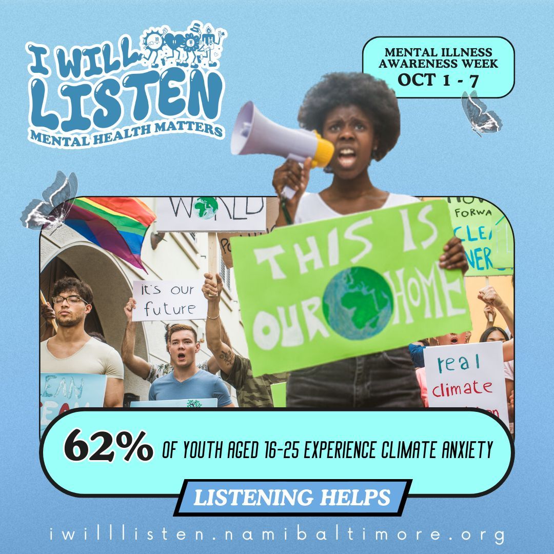 CCBCMD's tweet photo. Did you know 1 in 5 students are impacted by #mentalhealth conditions? Listening can be one of the most powerful ways to support a friend. Learn more about mental health by attending an event this week. Register at https://t.co/bdVd3qcG6F. #IWillListen #ccbcmd @nami_baltimore https://t.co/7oYqCmlVHw