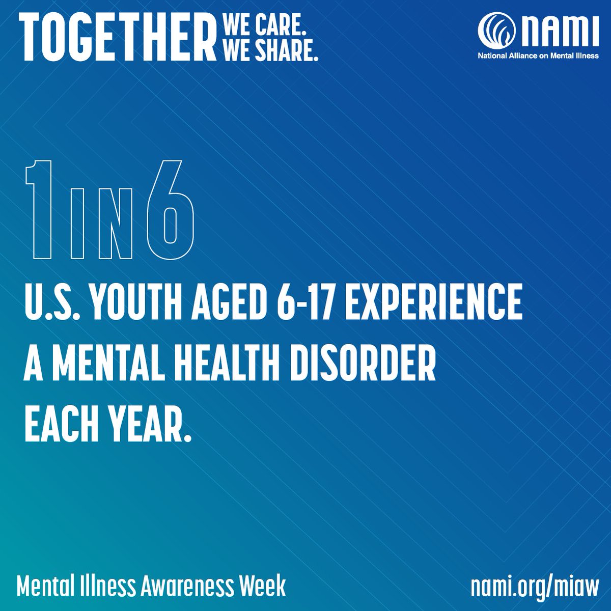 NAMI (@namicommunicate) on Twitter photo Today kicks off #MentalIllnessAwarenessWeek & we want to remind everyone that NAMI is here for you.  Learn more about our support groups, NEW NAMI Teen and Young Adult HelpLine & more at nami.org/miaw Today kicks off #MentalIllnessAwarenessWeek & we want to remind everyone that NAMI is here for you.  Learn more about our support groups, NEW NAMI Teen and Young Adult HelpLine & more at nami.org/miaw